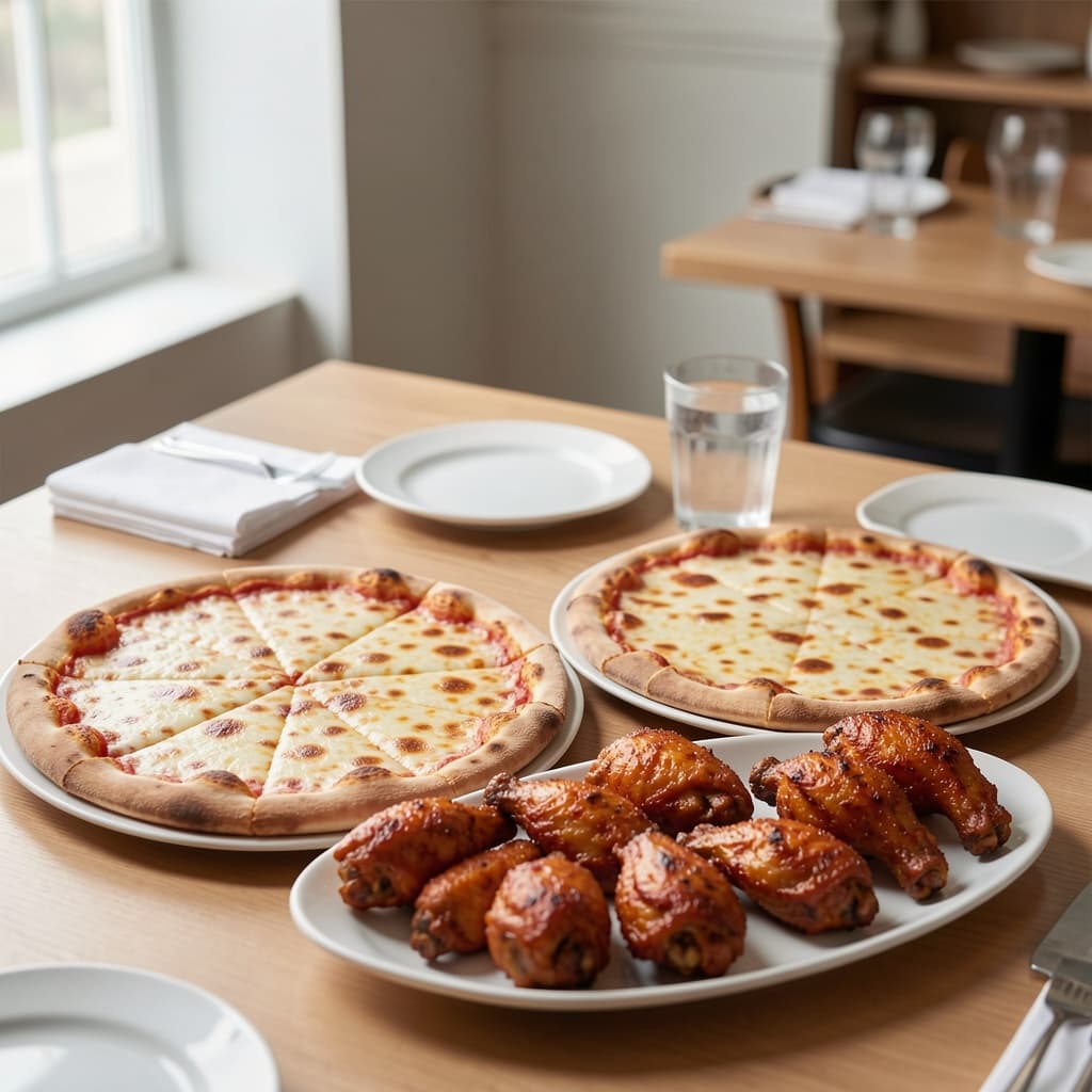 2 Large Cheese Pizzas and Wings Special