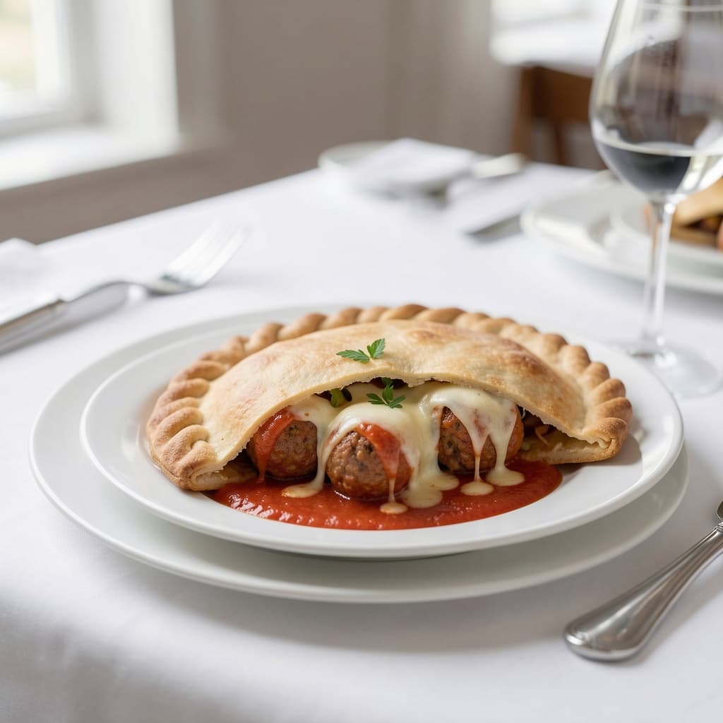 Meatballs Calzone