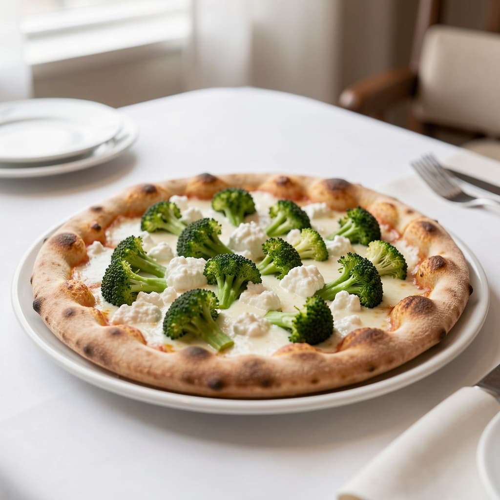White Broccoli Pizza