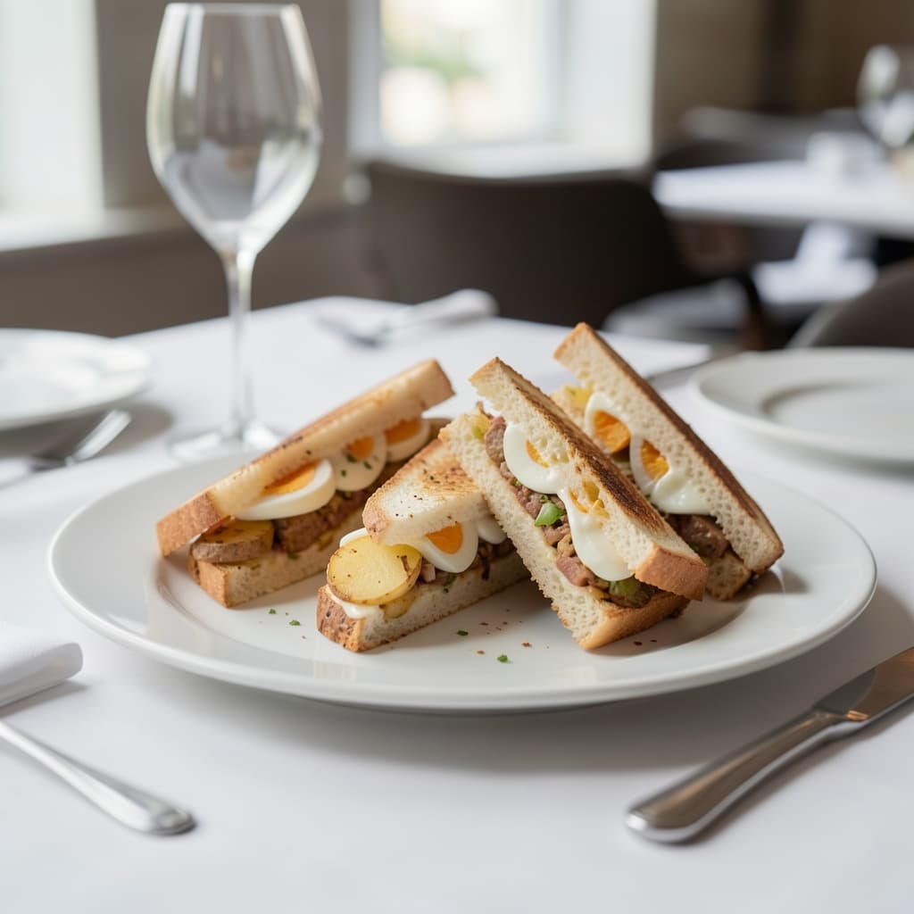 Potato & Eggs Wedge Sandwich