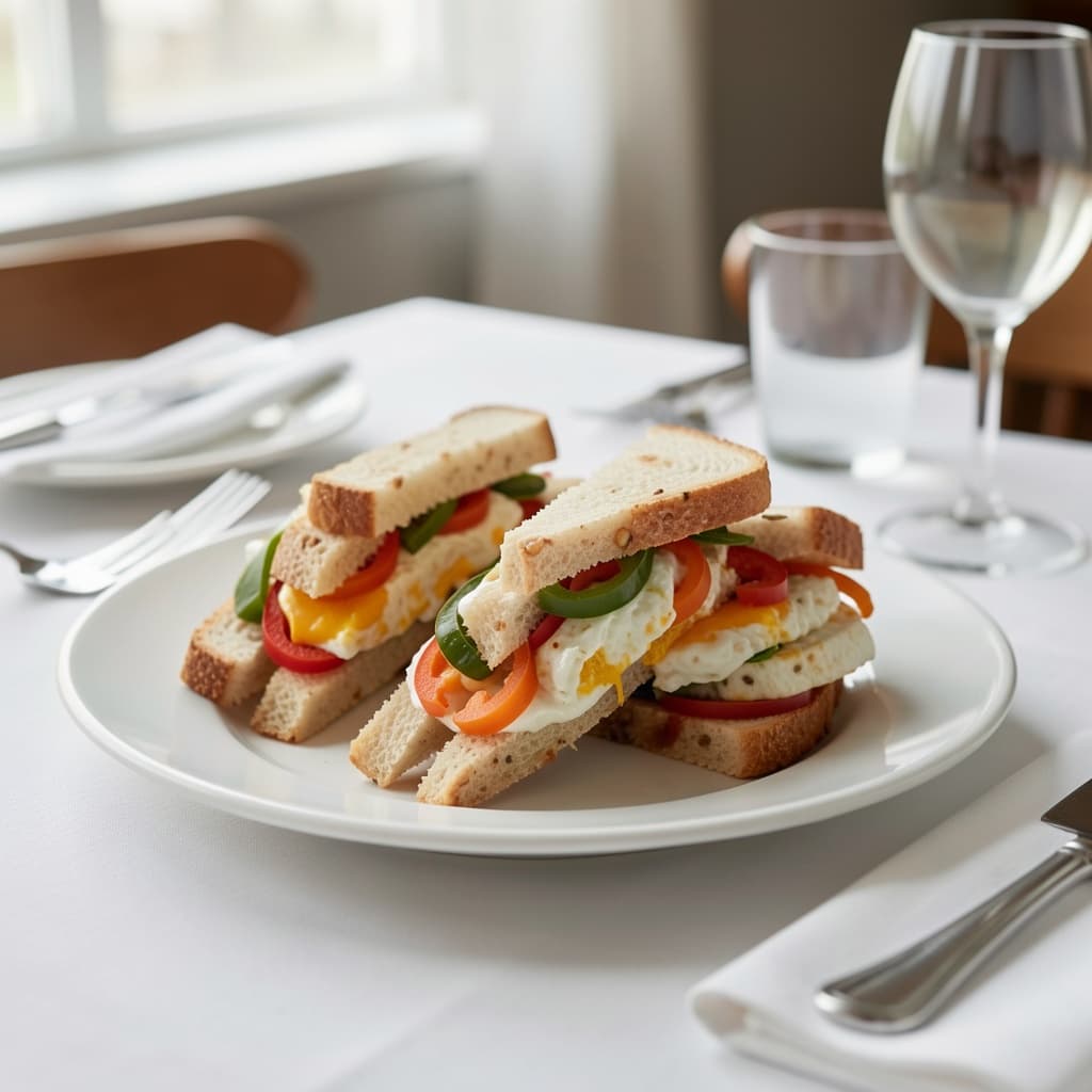 Peppers & Eggs Wedge Sandwich