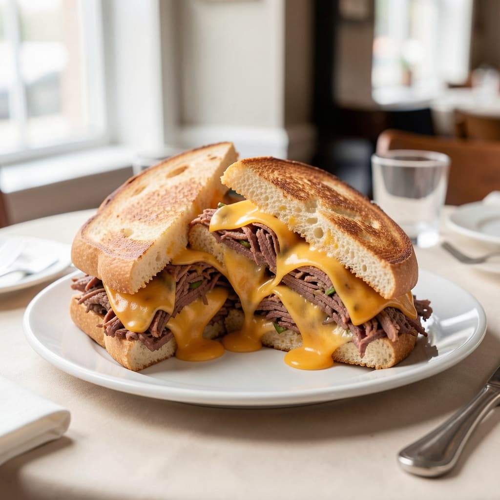 Philly Cheesesteak Wedge Sandwich