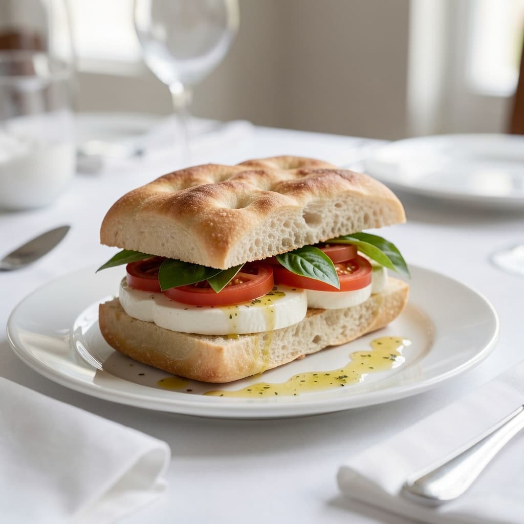 Fresh Mozzarella Focaccia Sandwich