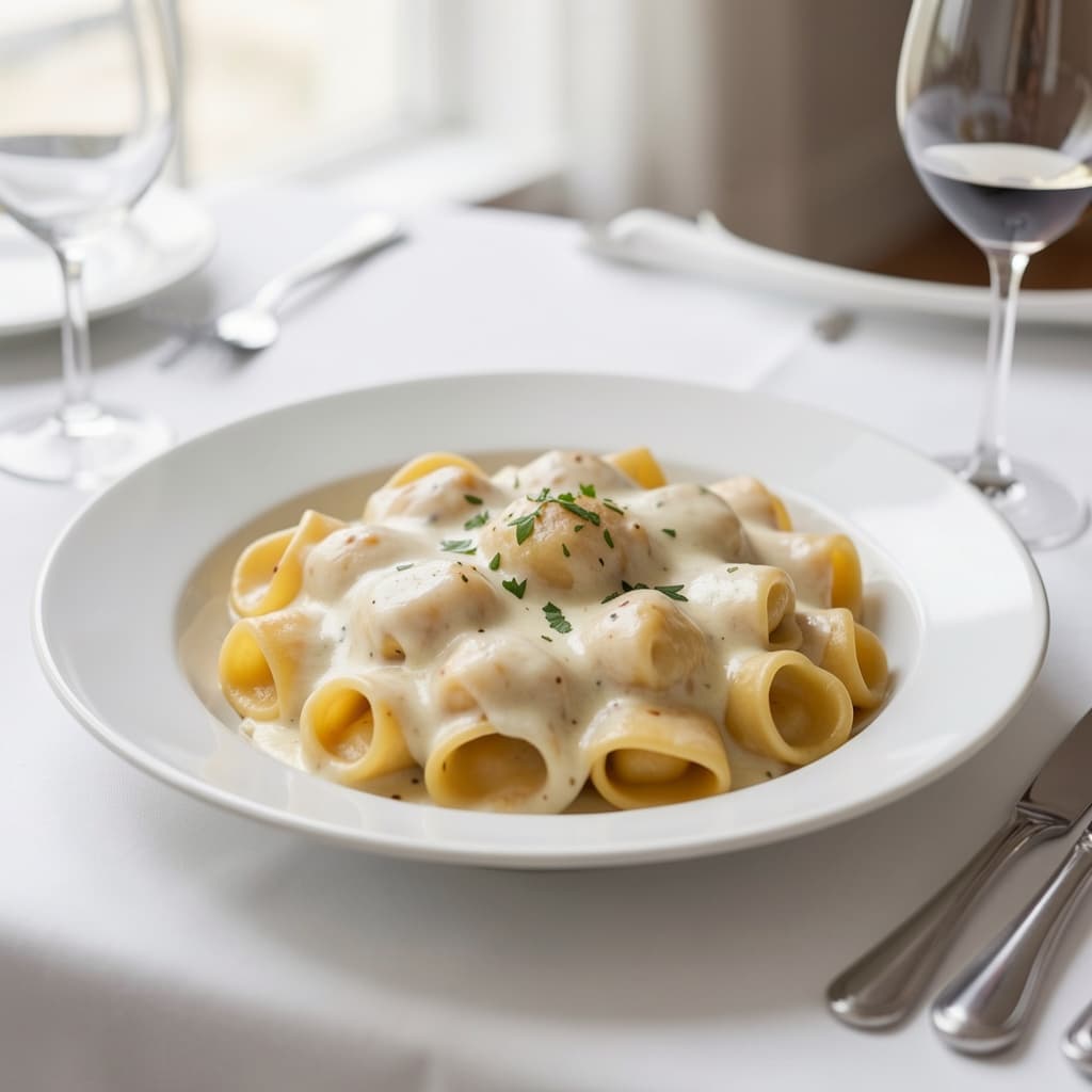 Tortellini with Alfredo sauce