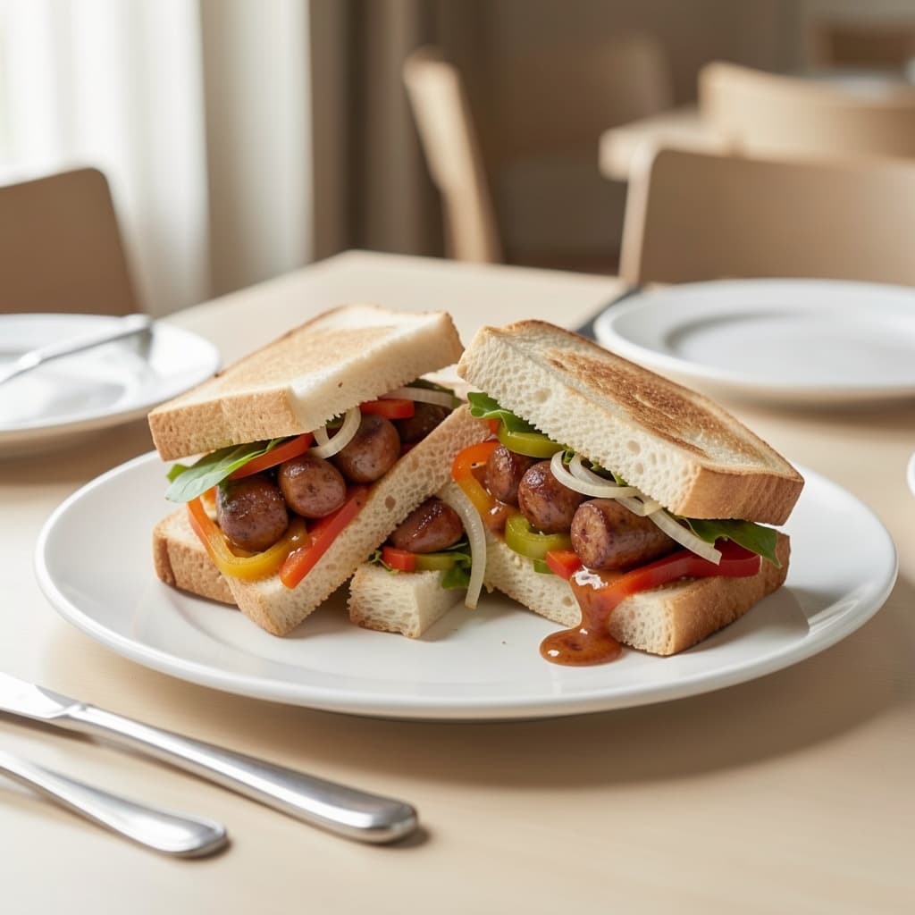 Sausage, Peppers & Onions Wedge Sandwich